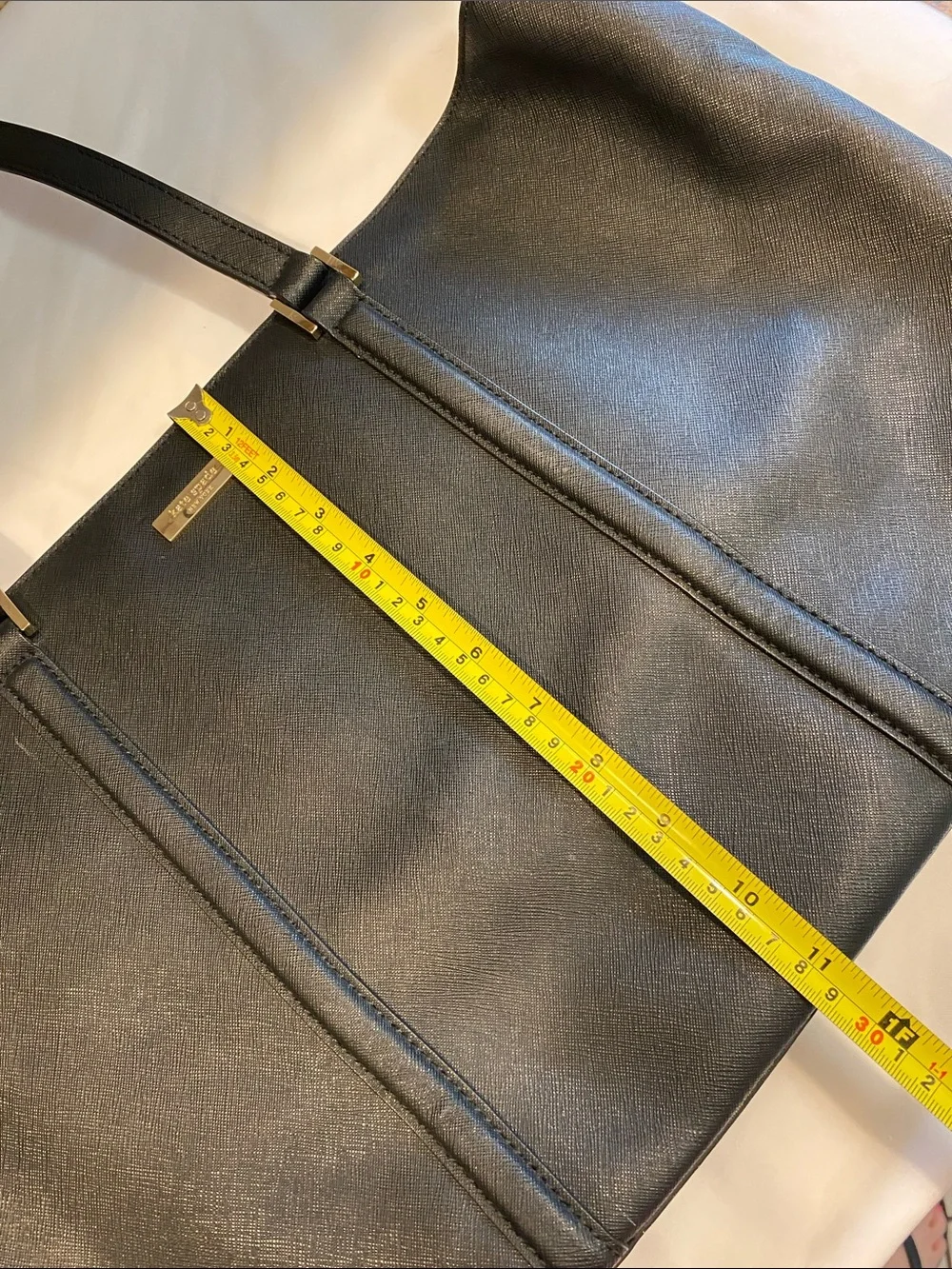 Kate Spade black cow leather tote